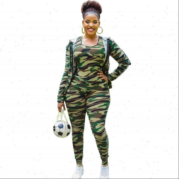 camouflage trainingspak vrouwen sets rits women tracksuits capuchon met tank en skinny broek pak mode herfst sportkleding lounge set, Gray
camouflage trainingspak vrouwen sets rits women tracksuits capuchon met tank en skinny broek pak mode herfst sportkleding lounge set, Gray
