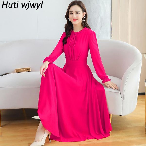 casual dresses autumn winter plus size chiffon midi dress elegant women black bodycon party vestidos 2021 vintage solid long sleeve maxi, Black;gray
casual dresses autumn winter plus size chiffon midi dress elegant women black bodycon party vestidos 2021 vintage solid long sleeve maxi, Black;gray