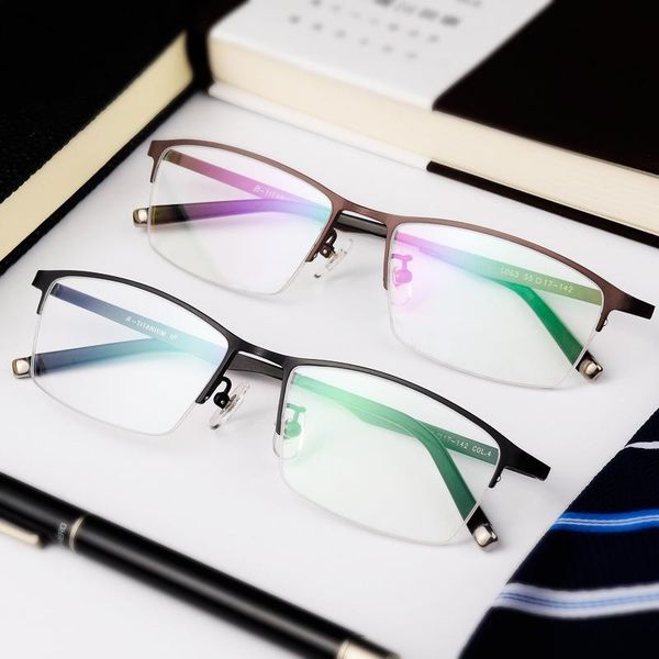 fashion sunglasses frames pure titanium frame plate spectacle men's myopia business high-quality prescription optical 063, Black
fashion sunglasses frames pure titanium frame plate spectacle men's myopia business high-quality prescription optical 063, Black