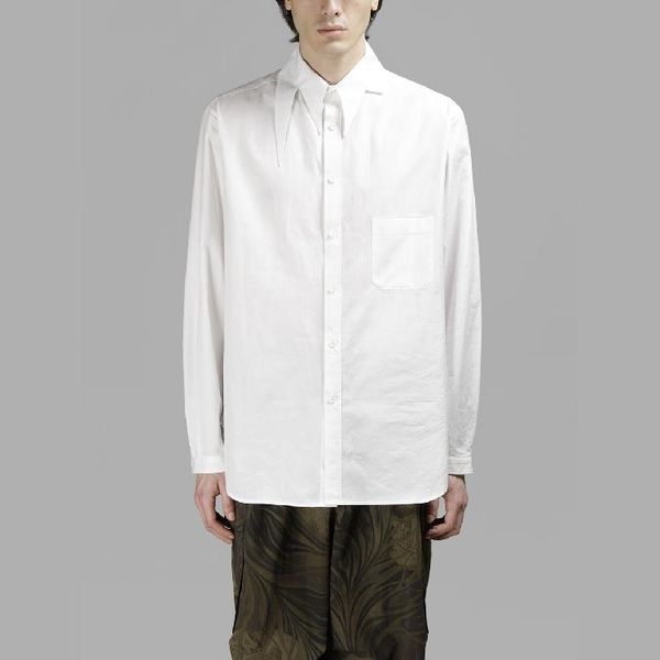 men's clothing hair stylist personality fashion model irregular collar relaxation shirt singer plus size costumes casual shirts, White;black
men's clothing hair stylist personality fashion model irregular collar relaxation shirt singer plus size costumes casual shirts, White;black