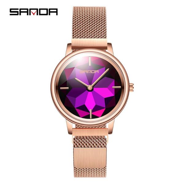 wristwatches sanda 2021 sell waterproof women watch charming diamond pattern dial quartz wristwatch milan mesh belt relogio feminino 1016, Slivery;brown
wristwatches sanda 2021 sell waterproof women watch charming diamond pattern dial quartz wristwatch milan mesh belt relogio feminino 1016, Slivery;brown