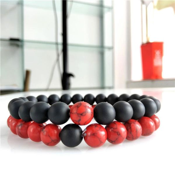 link, chain two pieces of red turquoise and black stone retro wild handmade beaded couple bracelets ring life
link, chain two pieces of red turquoise and black stone retro wild handmade beaded couple bracelets ring life