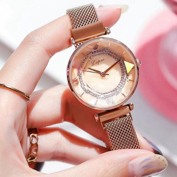 wristwatches drop watch women rose gold magnet clock for girls luxury bracelet gem cut flower mirror relogio feminino rhinestone, Slivery;brown
wristwatches drop watch women rose gold magnet clock for girls luxury bracelet gem cut flower mirror relogio feminino rhinestone, Slivery;brown