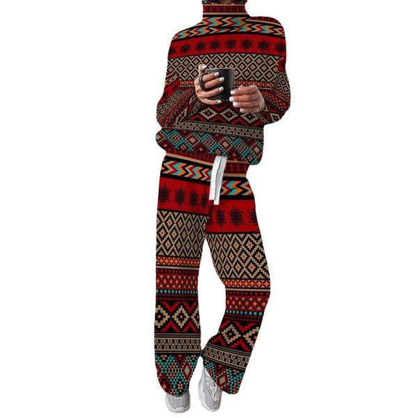 women's two piece pants women set autumn winter print long sleeve turtleneck trousers two-piece suit fashion streetwear clothing, White
women's two piece pants women set autumn winter print long sleeve turtleneck trousers two-piece suit fashion streetwear clothing, White