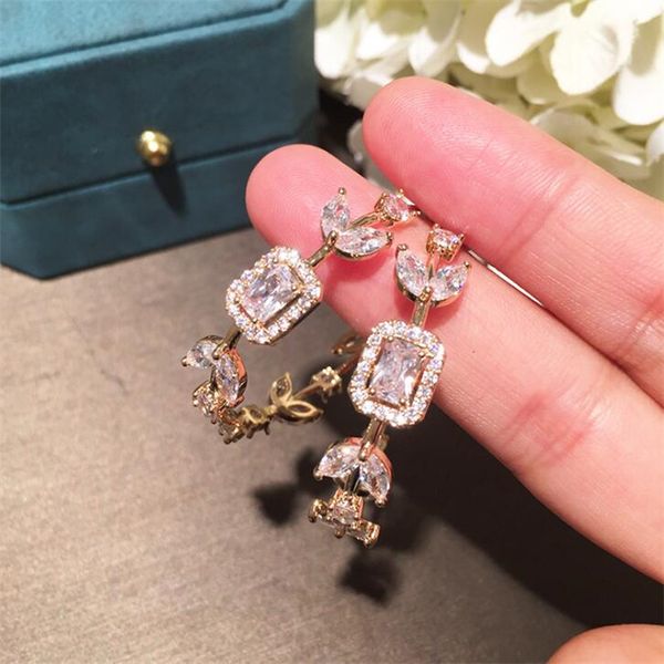 flower cz drop earrings floral hoop earings bohemian earrings wedding bridal jewelry sets fashon jewellery earring, Golden;silver
flower cz drop earrings floral hoop earings bohemian earrings wedding bridal jewelry sets fashon jewellery earring, Golden;silver