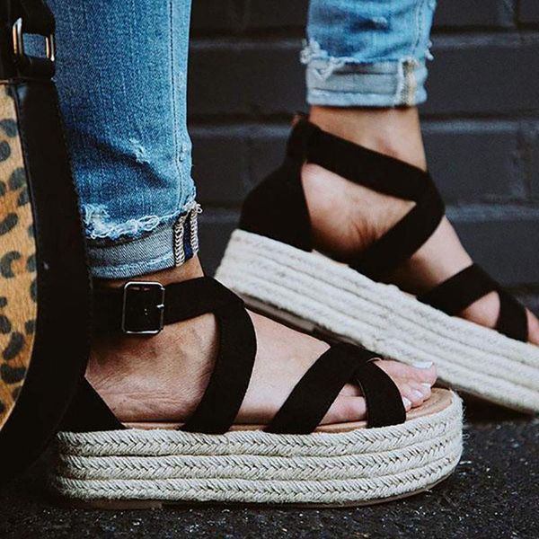 women's ankle strap shoes scandals summer flat femme sandals plus size 2021 zapatos de mujer, Black
women's ankle strap shoes scandals summer flat femme sandals plus size 2021 zapatos de mujer, Black