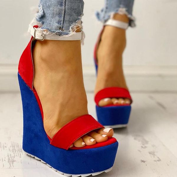 karin red blue patchwork leisure wedges shoes women summer sandals party platform high heels woman dress, Black
karin red blue patchwork leisure wedges shoes women summer sandals party platform high heels woman dress, Black