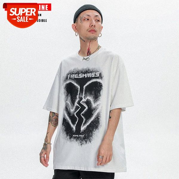 american street heartbreak print short-sleeved t-shirt men and women ins high oversize couple #nq4c, White;black
american street heartbreak print short-sleeved t-shirt men and women ins high oversize couple #nq4c, White;black