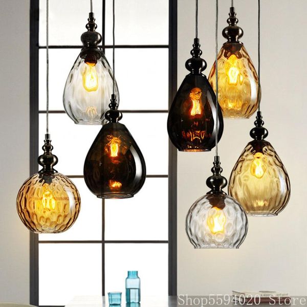 nordic loft pendant lamp vintage glass lights hanging modern light fixture kitchen lamps home decor
nordic loft pendant lamp vintage glass lights hanging modern light fixture kitchen lamps home decor