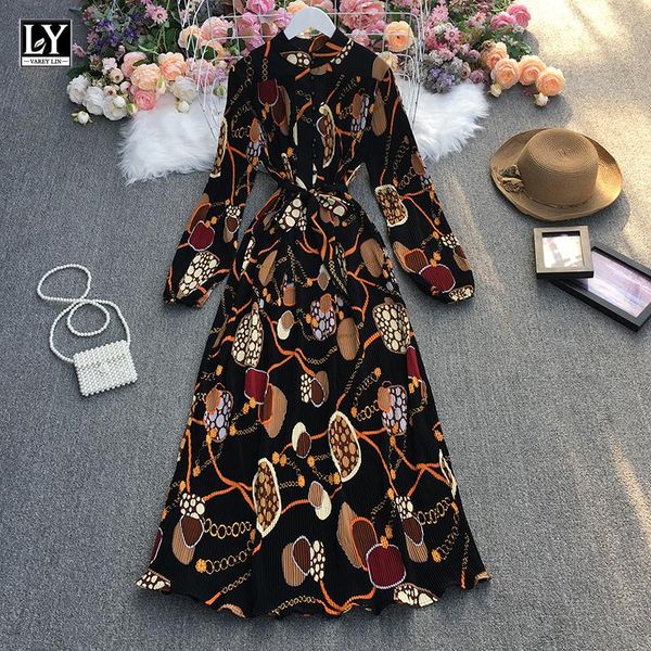 casual dresses ly varey lin spring autumn women vintage stand collar single breasted bandage dress long sleeve print a-line, Black;gray
casual dresses ly varey lin spring autumn women vintage stand collar single breasted bandage dress long sleeve print a-line, Black;gray