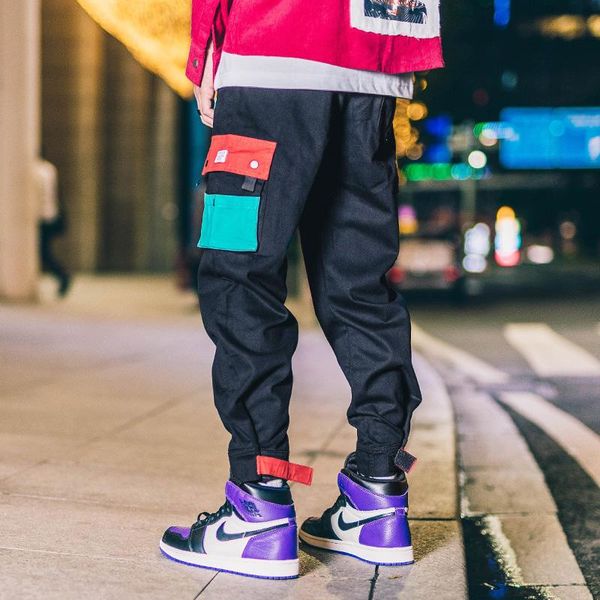 men's pants hip-hop fashion youth street dance, functions, haren's pants., Black
men's pants hip-hop fashion youth street dance, functions, haren's pants., Black