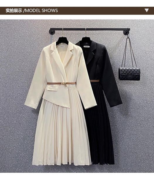 party dresses ihobby women fake two piece dress white long sleeve notched collar one pleated blazer ol style, White;black
party dresses ihobby women fake two piece dress white long sleeve notched collar one pleated blazer ol style, White;black