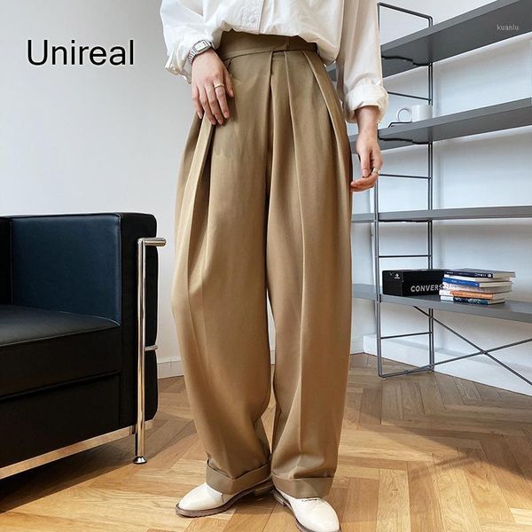unireal 2021 streetwear women harem pants high waist casual loose trousers fashion blazer women's & capris, Black;white
unireal 2021 streetwear women harem pants high waist casual loose trousers fashion blazer women's & capris, Black;white