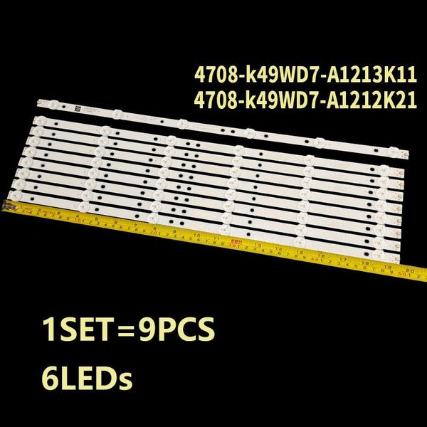 backlight strip 6 lamp for phil ips 49'' tv 49pff5455/t k490wd7 a1 4708-k49wd7-a1213k21 a1213k11 led strips
backlight strip 6 lamp for phil ips 49'' tv 49pff5455/t k490wd7 a1 4708-k49wd7-a1213k21 a1213k11 led strips