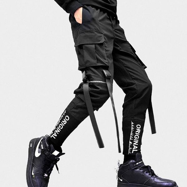men's pants cargo men joggers sweatpants ribbons pockets harem pencil casual hip hop streetwear male slim fit tactical clothing, Black
men's pants cargo men joggers sweatpants ribbons pockets harem pencil casual hip hop streetwear male slim fit tactical clothing, Black