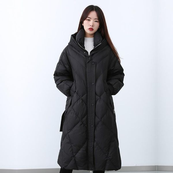 women's down & parkas thickened jacket for middle and long style 2021 slim waist closing white duck winter coat with hood, Black
women's down & parkas thickened jacket for middle and long style 2021 slim waist closing white duck winter coat with hood, Black