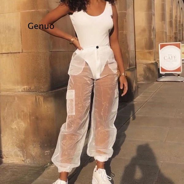 women's pants & capris women transparent mesh sheer see through long casual loose wide leg trousers for daily life nightclub party, Black;white
women's pants & capris women transparent mesh sheer see through long casual loose wide leg trousers for daily life nightclub party, Black;white