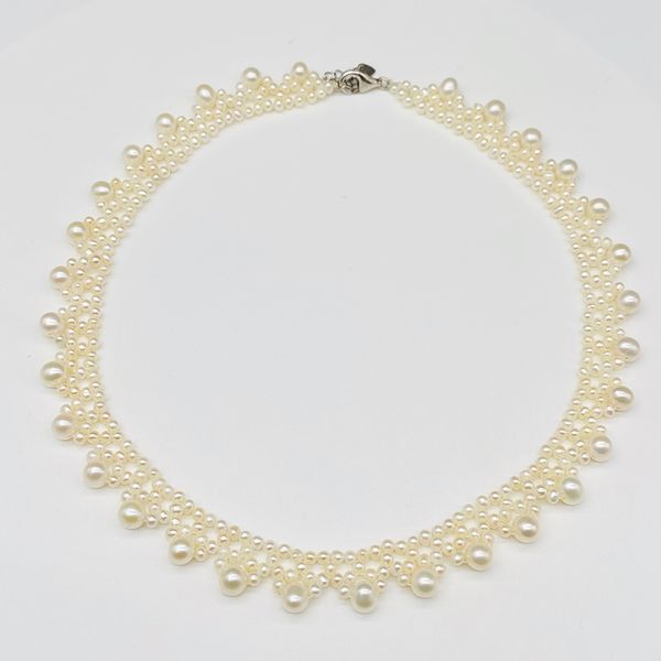 natural non-nuclear freshwater pearl hand-woven neck chain personality fashion women's necklace white bright light, Silver
natural non-nuclear freshwater pearl hand-woven neck chain personality fashion women's necklace white bright light, Silver