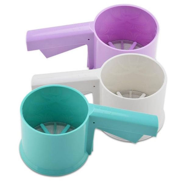 plastic handheld flour sifter strainer fine mesh sieve for icing sugar powder cup kitchen tools baking pastry supplies &
plastic handheld flour sifter strainer fine mesh sieve for icing sugar powder cup kitchen tools baking pastry supplies &