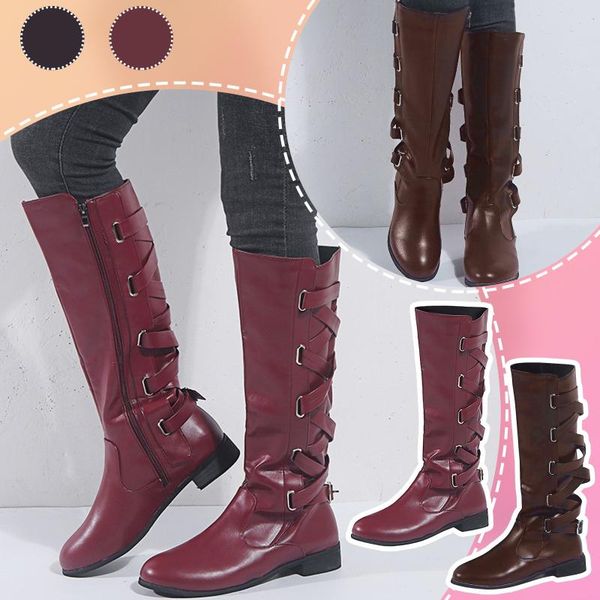 boots 2021 women winter leather punk style knee vintage stud zip women's with belt buckle plus size shoes, Black
boots 2021 women winter leather punk style knee vintage stud zip women's with belt buckle plus size shoes, Black