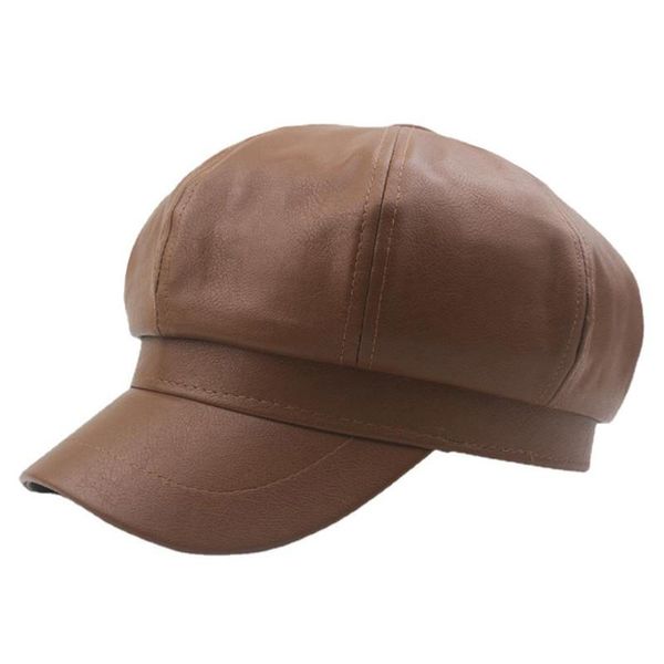 berets autumn and winter women's leather windproof octagonal hat pu men's beret painter couple, Blue;gray
berets autumn and winter women's leather windproof octagonal hat pu men's beret painter couple, Blue;gray