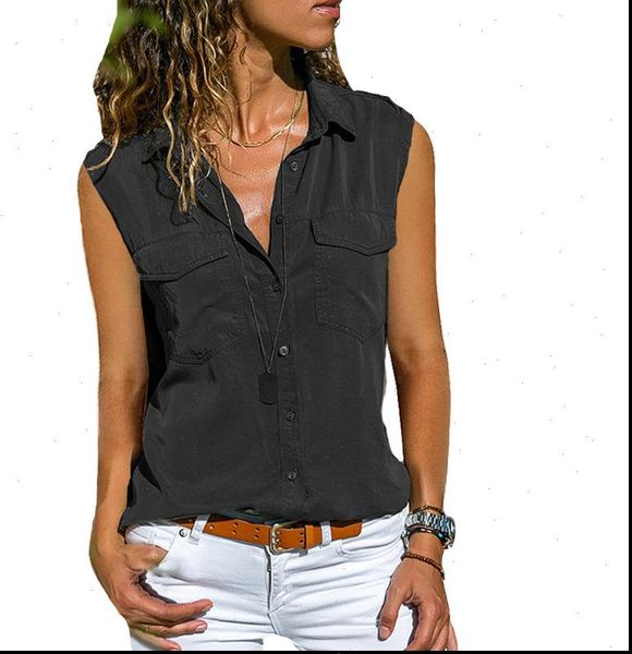 womens shirts cotton blouses autumn sleeveless solid v neck office blouse female work women button up shirt plus size, White
womens shirts cotton blouses autumn sleeveless solid v neck office blouse female work women button up shirt plus size, White
