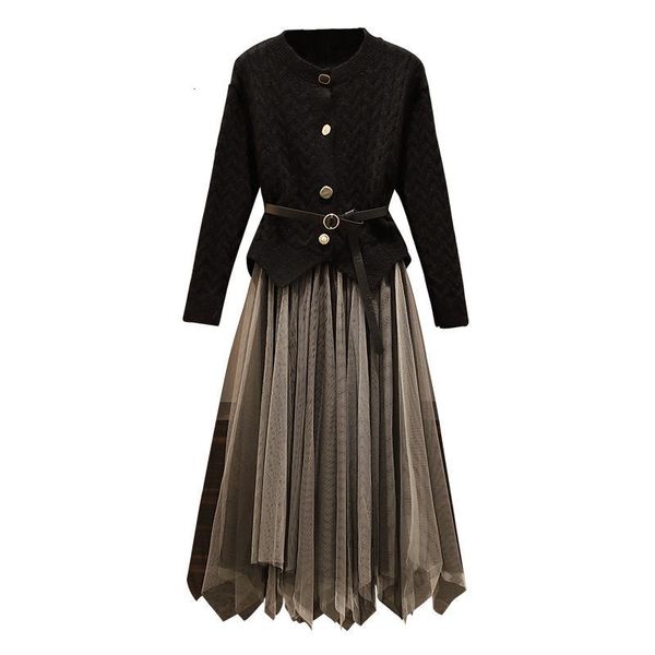 casual dresses large size winter korea fashion black sweater pleated skirts two pcs leisure suits lady outfit vogue knitwear 2xdd, Black;gray
casual dresses large size winter korea fashion black sweater pleated skirts two pcs leisure suits lady outfit vogue knitwear 2xdd, Black;gray