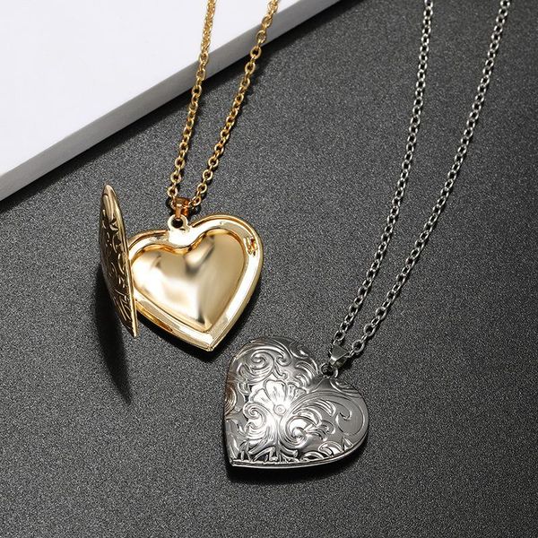 pendant necklaces fashion carved heart po frame necklace locket romantic charm collier for men women gold silver color neck chain gift
pendant necklaces fashion carved heart po frame necklace locket romantic charm collier for men women gold silver color neck chain gift