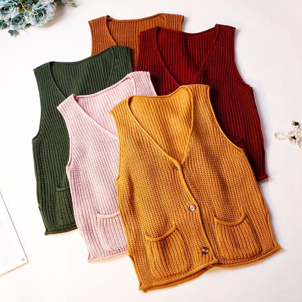 women's sweaters women knitted vest coat autumn winter buttons loose cardigans sweater waistcoat sleeveless jacket female short rh1522, White;black
women's sweaters women knitted vest coat autumn winter buttons loose cardigans sweater waistcoat sleeveless jacket female short rh1522, White;black