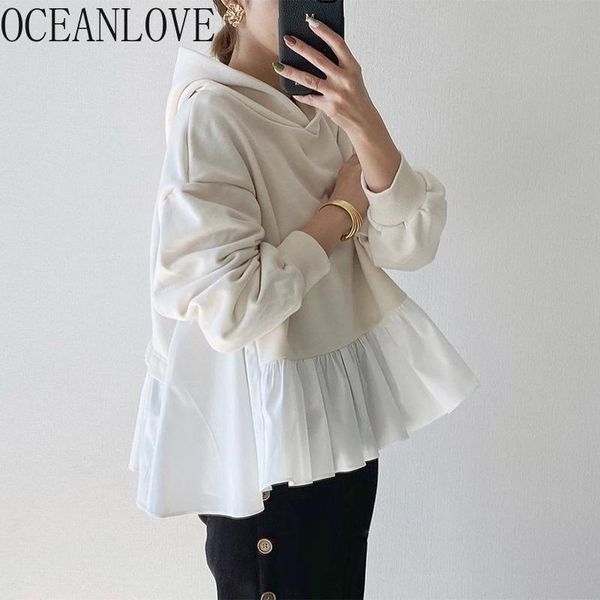 women's hoodies & sweatshirts oceanlove japan style women patchwork loose hooded spring autumn 2021 sudaderas vintage ins fashion hoodi, Black 
women's hoodies & sweatshirts oceanlove japan style women patchwork loose hooded spring autumn 2021 sudaderas vintage ins fashion hoodi, Black