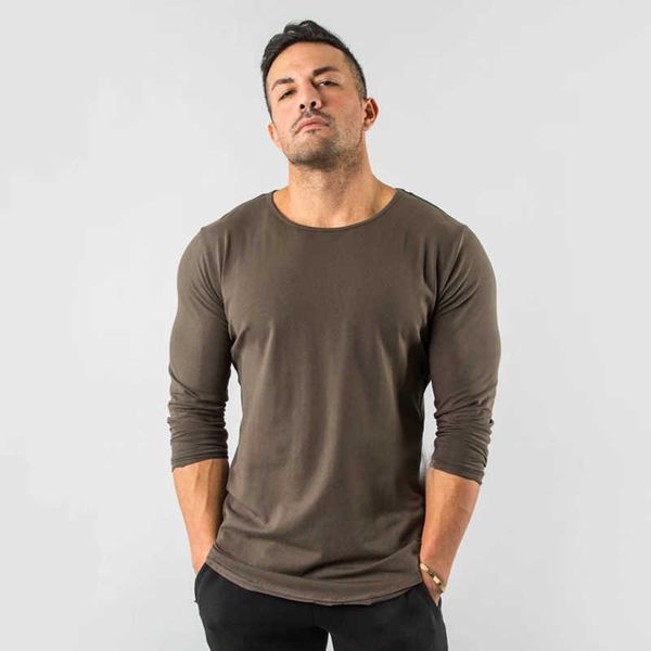 muscle autumn and winter new sports fitness long sleeve t-shirt men's brother casual solid color bottom shirt, White;black 
muscle autumn and winter new sports fitness long sleeve t-shirt men's brother casual solid color bottom shirt, White;black