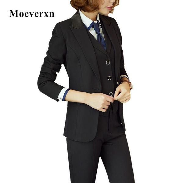 women's suits & blazers professional women three pieces sets for autumn winter female business suit blazer+pants+vest navy black solid, White;black
women's suits & blazers professional women three pieces sets for autumn winter female business suit blazer+pants+vest navy black solid, White;black