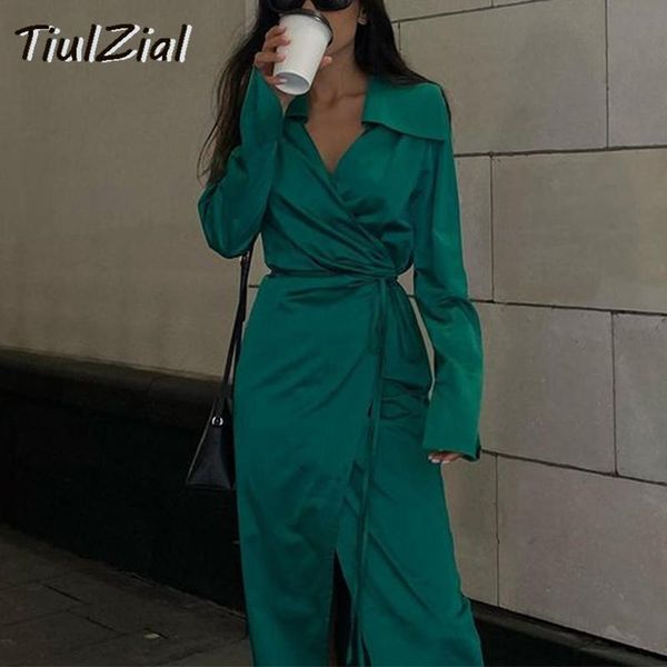casual dresses tiulzial green long sleeve satin wrap midi dress 2021 nothed lace up bandage club party high waist vintage shirt, Black;gray
casual dresses tiulzial green long sleeve satin wrap midi dress 2021 nothed lace up bandage club party high waist vintage shirt, Black;gray