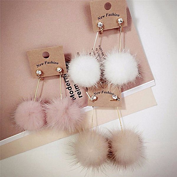 designs cute rabbit fur ball long drop earrings otter feather crystal ear for women unique soft dangle earring jewelry brinco bijoux, Golden;silver
designs cute rabbit fur ball long drop earrings otter feather crystal ear for women unique soft dangle earring jewelry brinco bijoux, Golden;silver