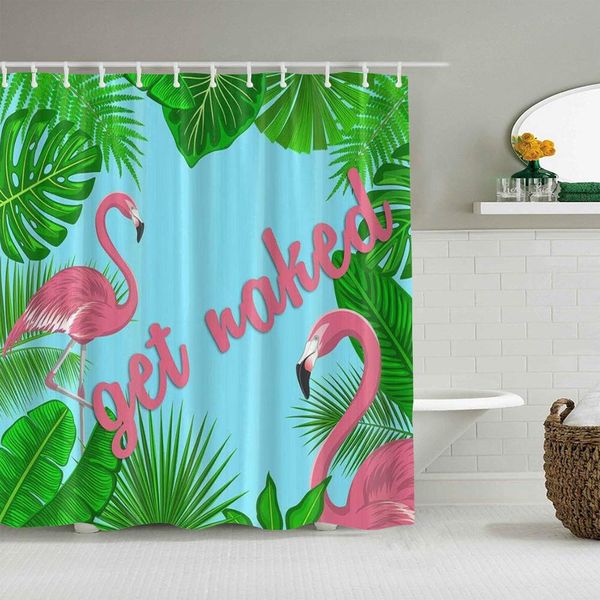 shower curtain tropical green leaves flamingo pink letters get naked waterproof bath liners hooks included -bathroom decorative
shower curtain tropical green leaves flamingo pink letters get naked waterproof bath liners hooks included -bathroom decorative