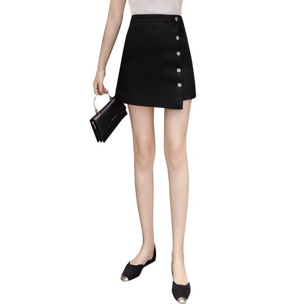skirts 2021 spring summer women skirt korean fashion single-breasted irregular high waist mini with safety shorts, Black
skirts 2021 spring summer women skirt korean fashion single-breasted irregular high waist mini with safety shorts, Black