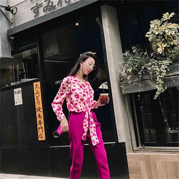 women's knits & tees fashion designer sweety bow neck fuchsia heart love print blouse female casual office lady chiffon shirts flo, White
women's knits & tees fashion designer sweety bow neck fuchsia heart love print blouse female casual office lady chiffon shirts flo, White