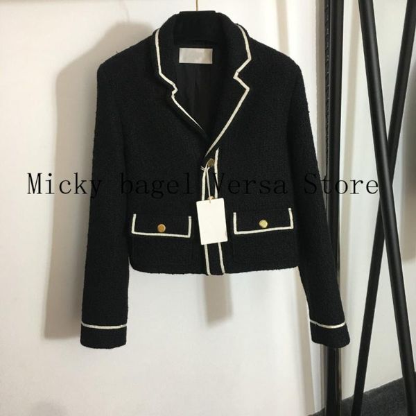 women's suits & blazers 2021 metal button stitching printing fashion temperament lapel versatile slim fit wool tweed suit c, White;black
women's suits & blazers 2021 metal button stitching printing fashion temperament lapel versatile slim fit wool tweed suit c, White;black