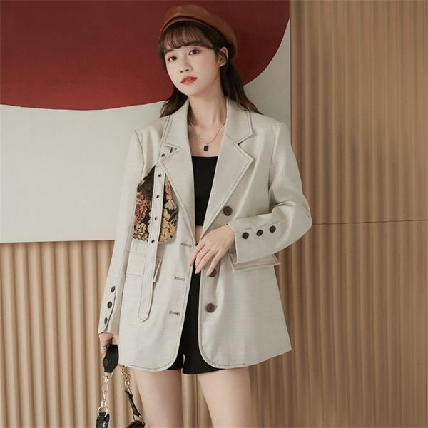 women's suits & blazers autumn contrast stitch women patchwork beige floral loose and jackets ladies coat fashion kghl, White;black
women's suits & blazers autumn contrast stitch women patchwork beige floral loose and jackets ladies coat fashion kghl, White;black