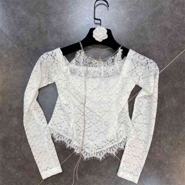 women tassel lace temperament shirt long sleeve square collar chain diamond fashion spring summer 11b092 210525, White
women tassel lace temperament shirt long sleeve square collar chain diamond fashion spring summer 11b092 210525, White
