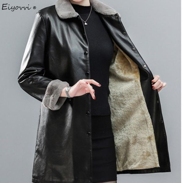 women's leather & faux winter pu jacket women elegant temperamental thickened plush imitation fur warm straight long black coat
women's leather & faux winter pu jacket women elegant temperamental thickened plush imitation fur warm straight long black coat