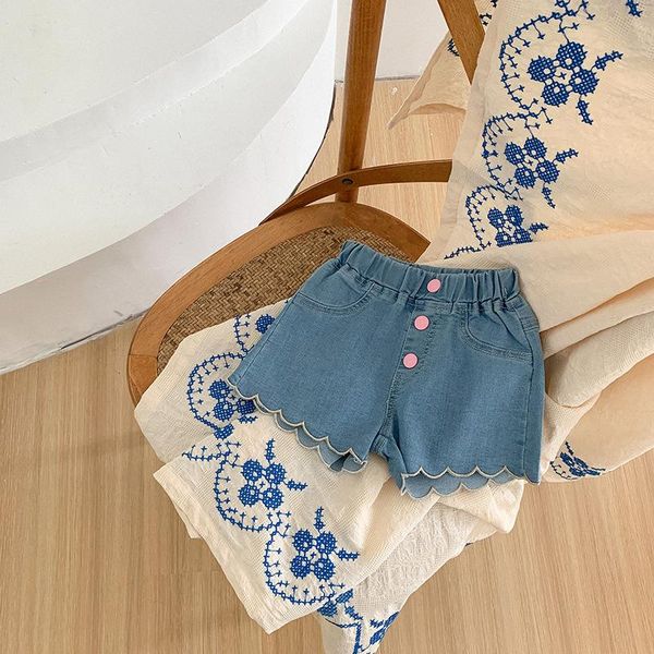baby shorts korean children's girls wavy embroidered denim thin pants girl sweet outer wear kids, Black
baby shorts korean children's girls wavy embroidered denim thin pants girl sweet outer wear kids, Black
