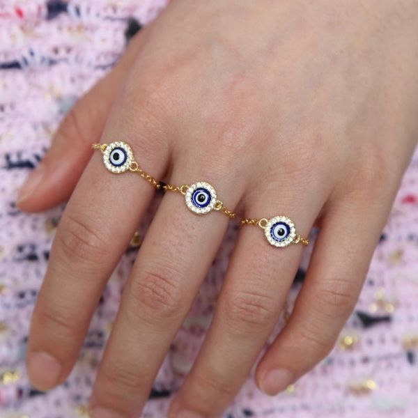 cluster rings round disco bluel enamel turkish evil eye charm chain ring wholesale fashion finger jewelry, Golden;silver
cluster rings round disco bluel enamel turkish evil eye charm chain ring wholesale fashion finger jewelry, Golden;silver