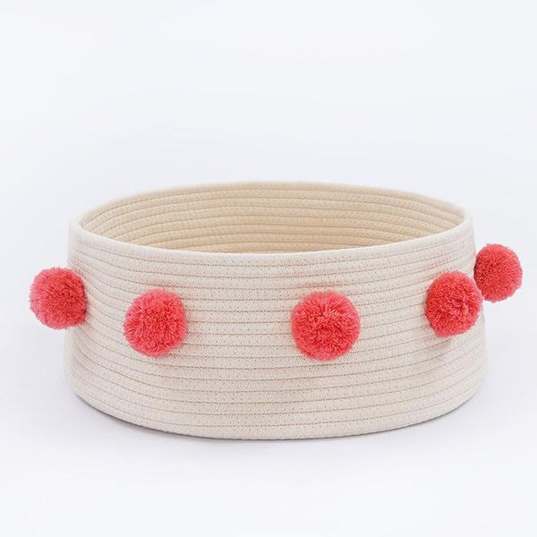 woven pet bed basket natural cotton sleeping nest with pompoms round house for kittens puppies small dogs cat beds & furniture
woven pet bed basket natural cotton sleeping nest with pompoms round house for kittens puppies small dogs cat beds & furniture