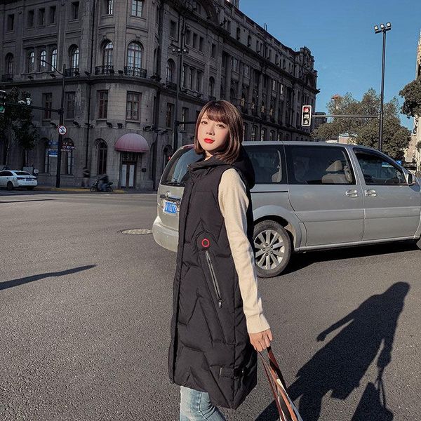 women's vests winter women coat 2021 vest warm sleeveless autumn ladies zipper thicken space cotton jacket long hooded pocket female, Black;white
women's vests winter women coat 2021 vest warm sleeveless autumn ladies zipper thicken space cotton jacket long hooded pocket female, Black;white