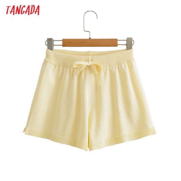 tangada summer women yellow knit shorts strethy waist female casual shorts pantalones bc45 210609, White;black
tangada summer women yellow knit shorts strethy waist female casual shorts pantalones bc45 210609, White;black
