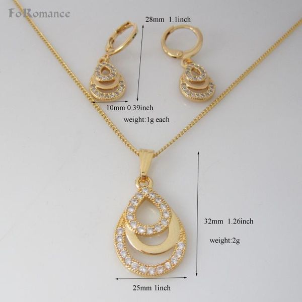 earrings & necklace foromance/ yellow gold gp 18" circle link water drop cz stone pendant dangle earring set, Silver
earrings & necklace foromance/ yellow gold gp 18" circle link water drop cz stone pendant dangle earring set, Silver