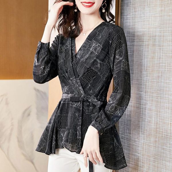 100% silk black female long sleeve shirt women elegant blouse korean style spring 2021 blusas mujer pph3724, White
100% silk black female long sleeve shirt women elegant blouse korean style spring 2021 blusas mujer pph3724, White
