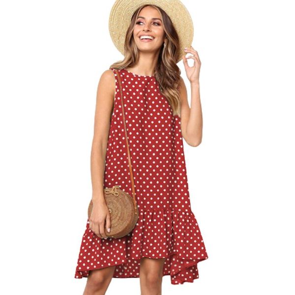 casual dresses women summer dress polka dot sleeveless beach mini yellow chiffon sundress fashion plus size for 2021, Black;gray
casual dresses women summer dress polka dot sleeveless beach mini yellow chiffon sundress fashion plus size for 2021, Black;gray