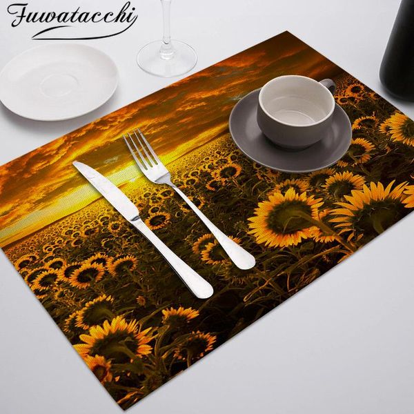 table runner fuwatacchi sunflower flower pattern drink coasters reusable dining mat placemats for kitchen home decor accessories
table runner fuwatacchi sunflower flower pattern drink coasters reusable dining mat placemats for kitchen home decor accessories